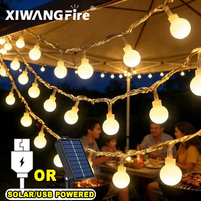 Lighting Decor Outdoor - 3-10M Solar/USB/Batterij Lichtslingers, Fairy Globe Ball