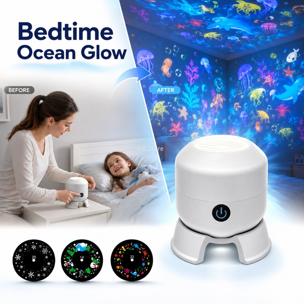 Ambient Lighting Decor For Room - 360° Draaiende LED Sterrenhemel Nachtlamp USB