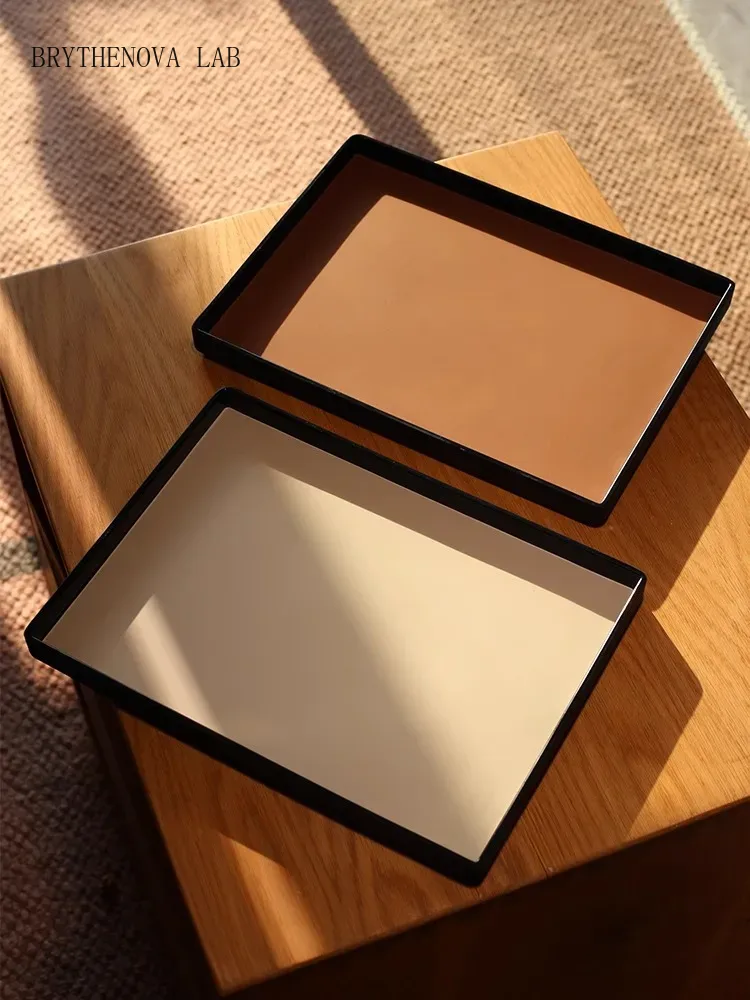Lighting Home Decor Products - Ahunderjiaz-Light Luxe lederen rechthoekige opbergbak, woonkamer