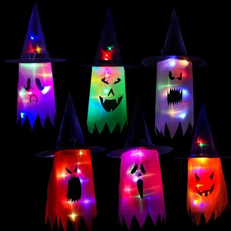 Lightings Decoration - 1PC Halloween Heksenhoed Kleurrijke Light Up