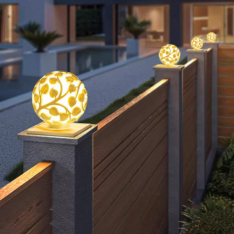 Lighting Decor Outdoor - Buitenkolomverlichting op zonne-energie LED-kolomverlichting zonder zonne-energie