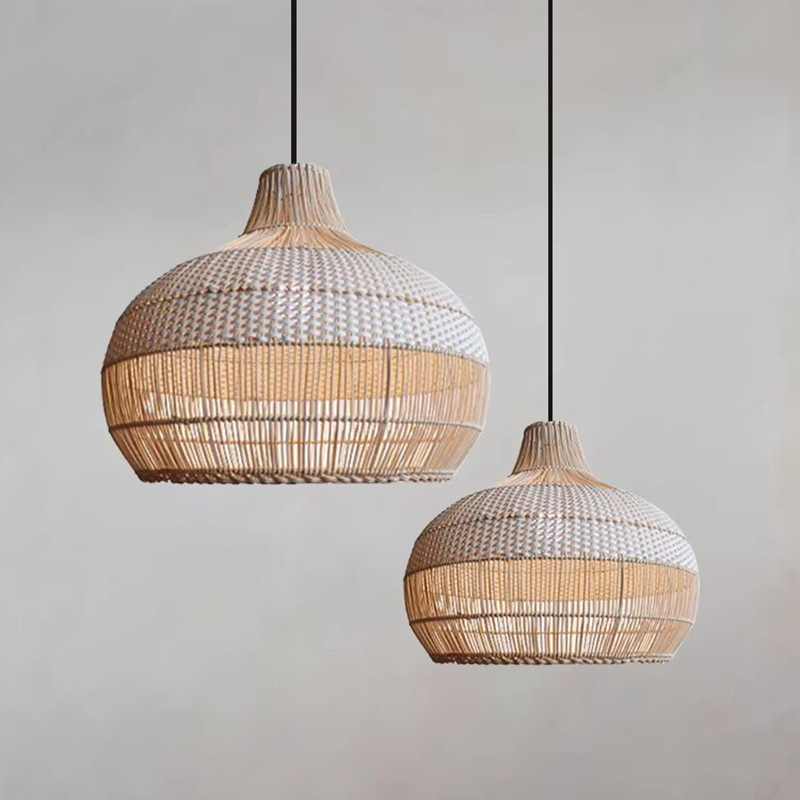 Japanese Lighting Decor - Japanse Wabi Sabi rotan geweven hanglamp