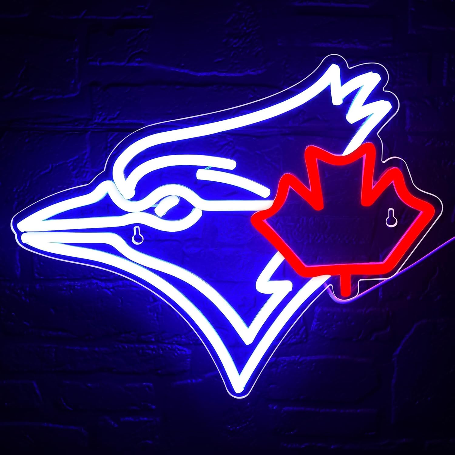 Jay Lighting Decor - USB dimbaar Blue Jay met esdoornblad