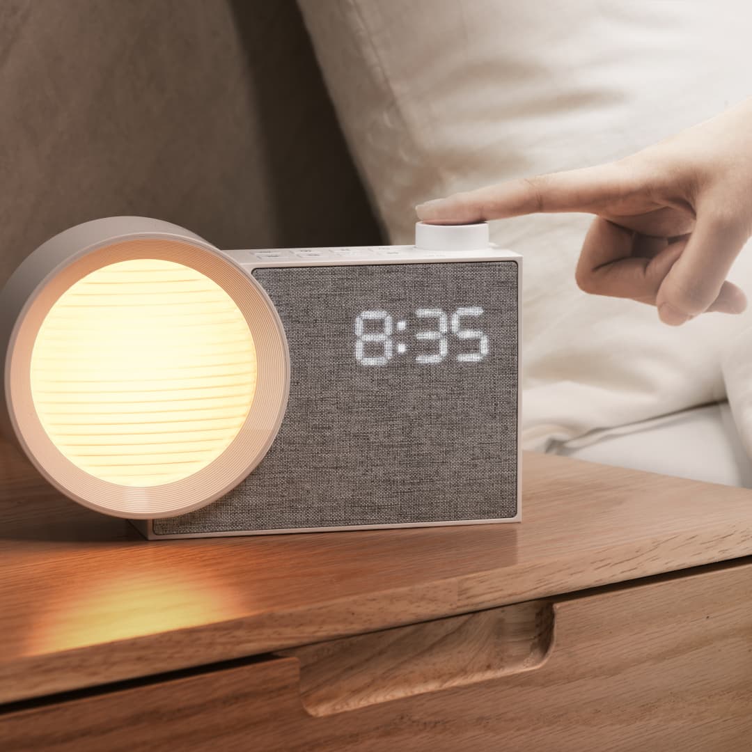 Ambient Lighting Decor For Room - WILIT LED Nachtlampje Wekker met Witte