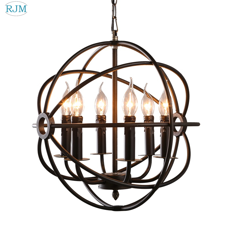 Lzpz Rui Decor Lighting Store - Amerikaanse Industriële Loft Kaars Kroonluchter Vintage