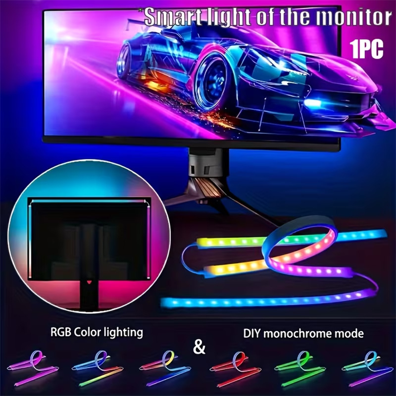 RGB Gaming Lights Strip Monito - Ambient Lighting Decor For Room recensie en prijs